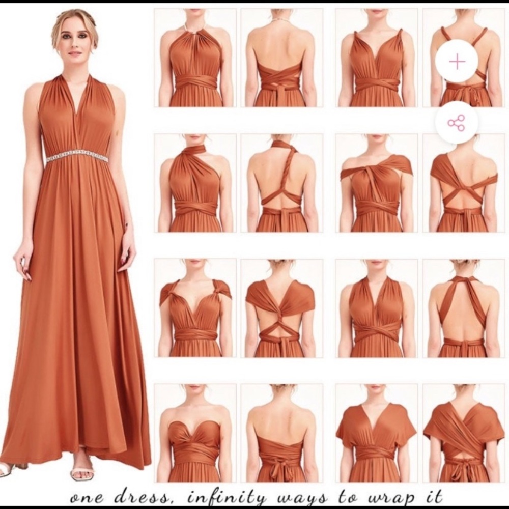 Isla Posh Convertible Infinity Maxi Dress in Beige - Picture 8 of 9